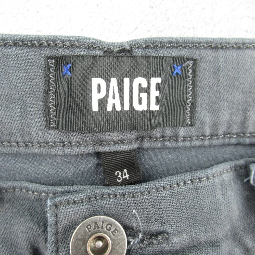Paige Federal Slim Straight Jeans Mens 34 Deep Lagoon Grey M655799-C221